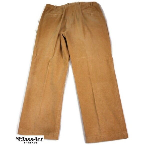 VTG Brooks Brothers Pants Khaki Corduroy Chino Straight Tag Sz 40 X 30 (40 X 29) - Picture 7 of 8